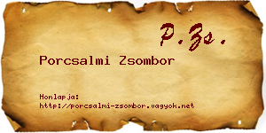 Porcsalmi Zsombor névjegykártya