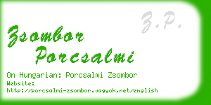 zsombor porcsalmi business card